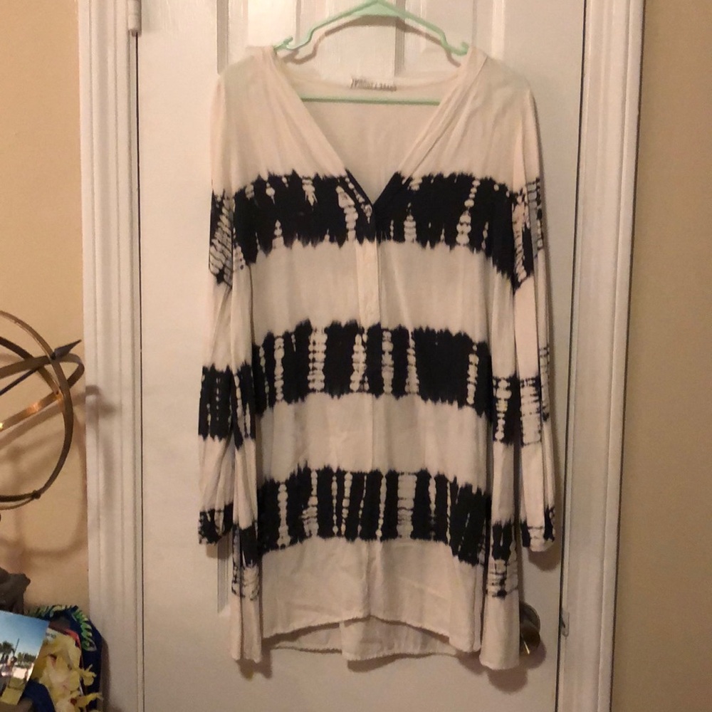 Blue and white tie die tunic/dress